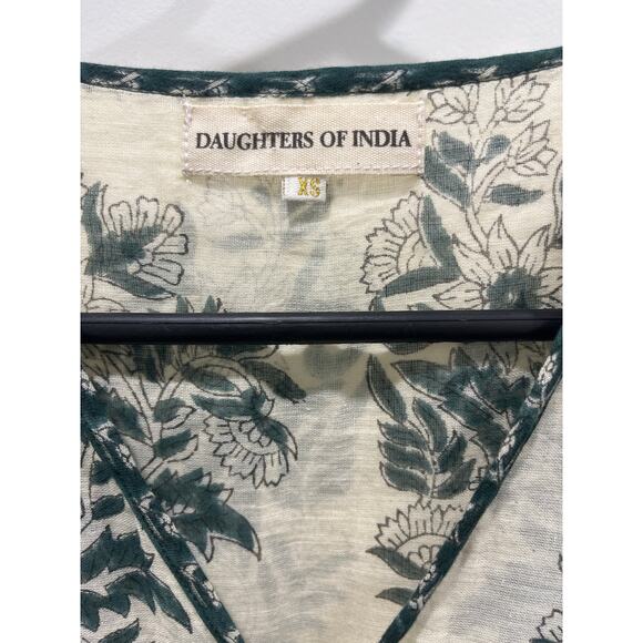Daughters of India Rooh Long Sleeves Blouse in Pine Sz XS - Picture 4 of 12